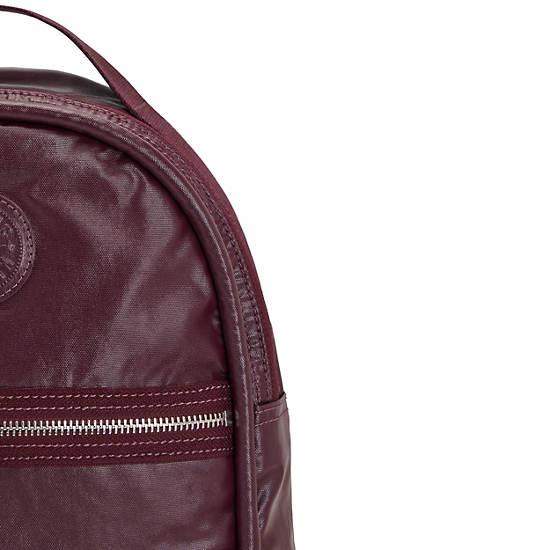 Kipling Kae Klasik Metallic Sırt Çantaları Bordo | TR 1629UZ